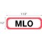 Nevs Position Labels - MLO 1/2" x 1-1/2" White w/Red & Black XP-446 - alternate 2